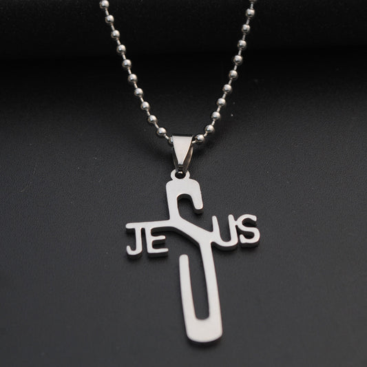 Stainless Steel Necklace Pendant Personality Cross